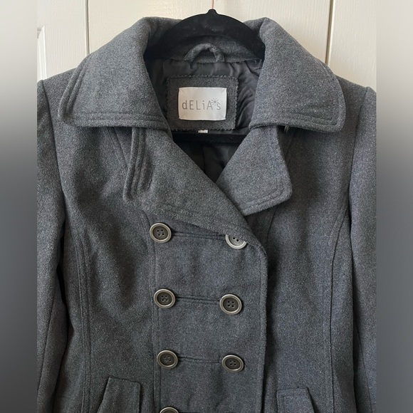 dELiA*s Girl’s Small Grey Peacoat - Picture 2 of 15